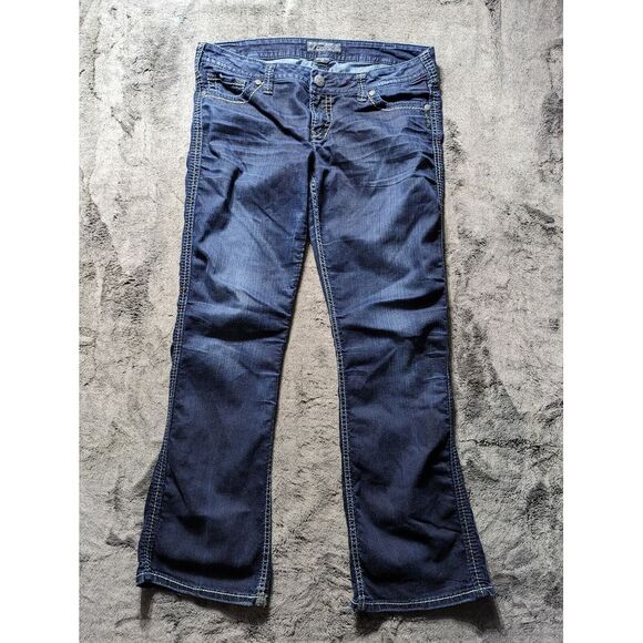 Silver Jeans Denim - Silver Jeans Frances 18" Bootcut Jeans Women's Size 30 Dark Wash